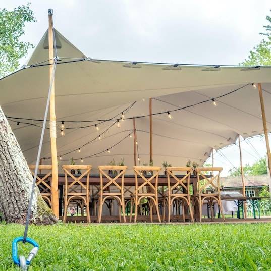 Rent a stretch marquee for a unique and unforgettable outdoor dining experience