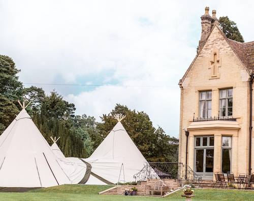 Amidst the beauty of nature, a rustic tipi stands proudly as a unique wedding venue. Host your dream wedding with Birmingham Marquee Hire's exceptional services in creating intimate and memorable celebrations.